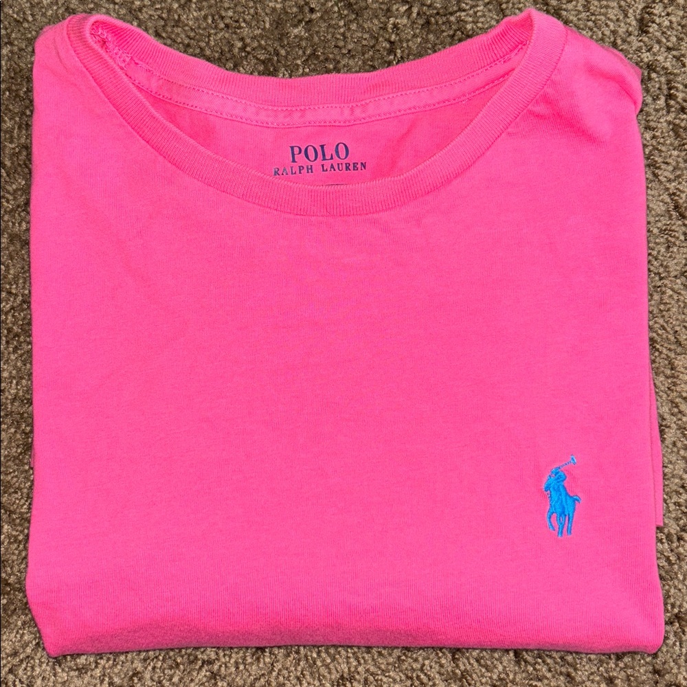 Polo by Ralph Lauren Vibrant Pink Crewneck Tee